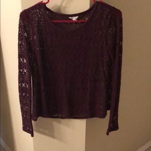 Maroon loose fitting top